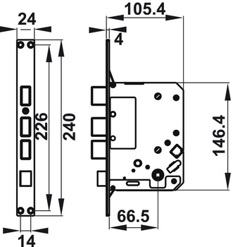 Khóa điện tử Hafele EL7900-TCB 912.05.650